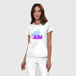 Пижама хлопковая женская JDM, цвет: белый — фото 2