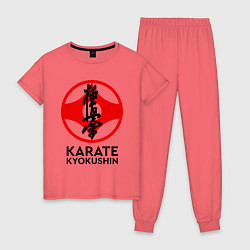 Пижама хлопковая женская Karate Kyokushin, цвет: коралловый