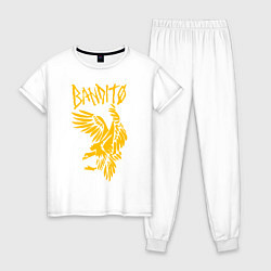 Пижама хлопковая женская TOP: BANDITO, цвет: белый