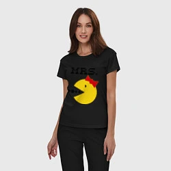 Пижама хлопковая женская Mrs. Pac-Man, цвет: черный — фото 2