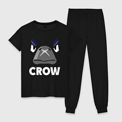 Пижама хлопковая женская Brawl Stars CROW, цвет: черный