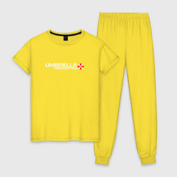 Пижама хлопковая женская UMBRELLA CORP, цвет: желтый