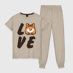 Женская пижама Love Corgi