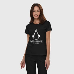 Пижама хлопковая женская Assassin’s Creed, цвет: черный — фото 2