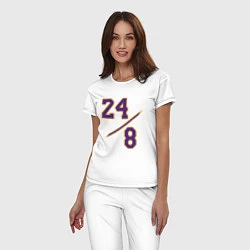 Пижама хлопковая женская Kobe Bryant, цвет: белый — фото 2