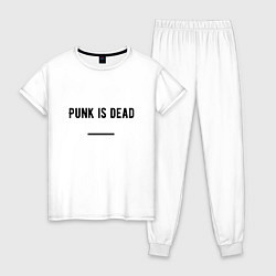 Пижама хлопковая женская Punk is dead, цвет: белый