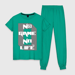 Пижама хлопковая женская No Game No Life Zero, цвет: зеленый