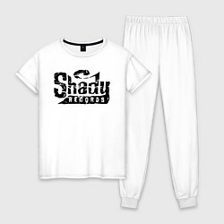 Пижама хлопковая женская Eminem Slim Shady, цвет: белый