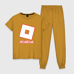 Пижама хлопковая женская ROBLOX, цвет: горчичный