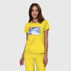 Пижама хлопковая женская Эльбрус 5642, цвет: желтый — фото 2