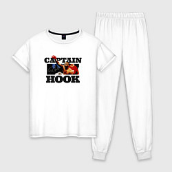 Пижама хлопковая женская Captain Hook, цвет: белый