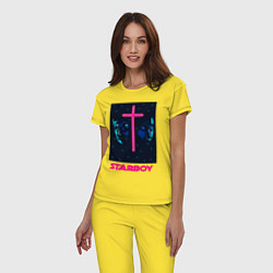 Пижама хлопковая женская STARBOY, цвет: желтый — фото 2