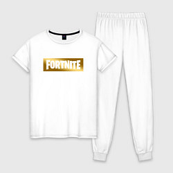 Пижама хлопковая женская FORTNITE 2, цвет: белый
