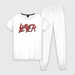 Пижама хлопковая женская Slayer 27, цвет: белый
