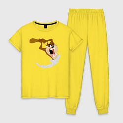 Пижама хлопковая женская Таз, цвет: желтый