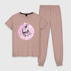Пижама хлопковая женская Penny, цвет: пыльно-розовый