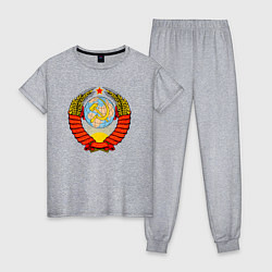 Пижама хлопковая женская СССР, цвет: меланж