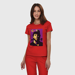 Пижама хлопковая женская Ice Cube, цвет: красный — фото 2