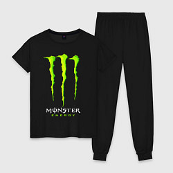 Пижама хлопковая женская MONSTER ENERGY, цвет: черный
