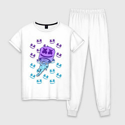 Пижама хлопковая женская Fortnite,Marshmello, цвет: белый