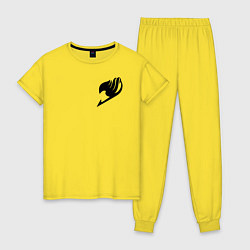 Пижама хлопковая женская FAIRY TAIL, цвет: желтый
