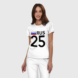 Пижама хлопковая женская RUS 25, цвет: белый — фото 2