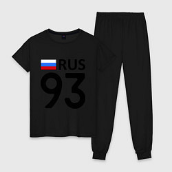 Пижама хлопковая женская RUS 93, цвет: черный