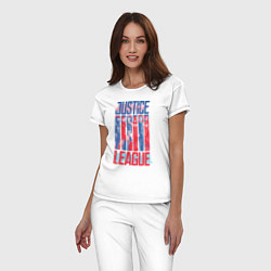 Пижама хлопковая женская Justice League, цвет: белый — фото 2