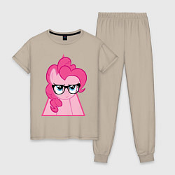 Пижама хлопковая женская Pinky Pie hipster, цвет: миндальный