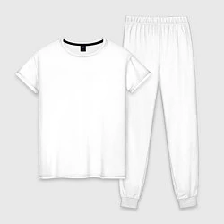 Пижама хлопковая женская Real Madrid FC, цвет: белый