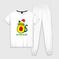 Пижама хлопковая женская Avokado, цвет: белый