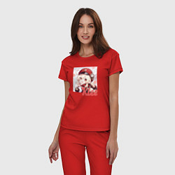 Пижама хлопковая женская Klee, цвет: красный — фото 2