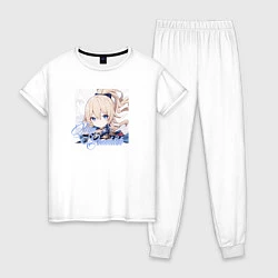 Пижама хлопковая женская Genshin Impact, цвет: белый