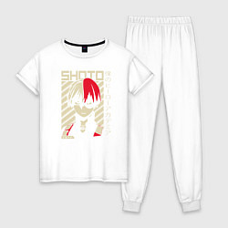Пижама хлопковая женская Моя геройская академия, цвет: белый
