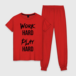 Женская пижама Work hard Play hard