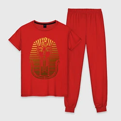 Пижама хлопковая женская Тутанхамон, цвет: красный