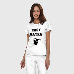 Пижама хлопковая женская Counter-Strike Easy Katka, цвет: белый — фото 2