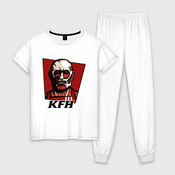 Пижама хлопковая женская KFH - Kentucky Fried Human, цвет: белый