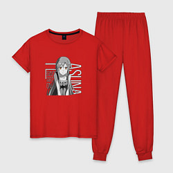 Пижама хлопковая женская Асуна Юки, цвет: красный