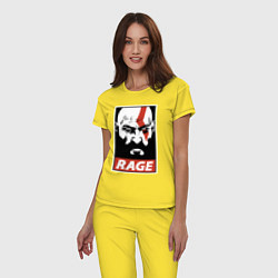 Пижама хлопковая женская RAGE GOW, цвет: желтый — фото 2
