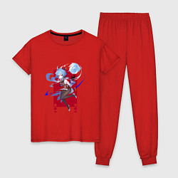Пижама хлопковая женская Гань Юй в деле, цвет: красный