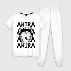 Пижама хлопковая женская AKIRA, цвет: белый