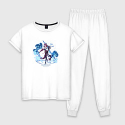 Пижама хлопковая женская Genshin Impact - Rosaria, цвет: белый