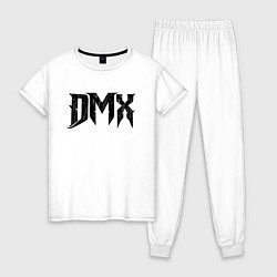 Пижама хлопковая женская DMX Logo Z, цвет: белый