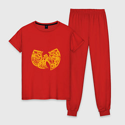 Пижама хлопковая женская Wu-Tang Clan, цвет: красный