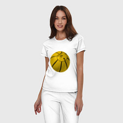 Пижама хлопковая женская Wu-Tang Basketball, цвет: белый — фото 2