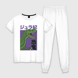Пижама хлопковая женская T-REX TOKYO JAPAN, цвет: белый