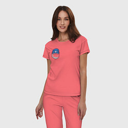 Пижама хлопковая женская Blind Isaac, цвет: коралловый — фото 2