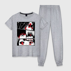 Пижама хлопковая женская Токийский Гуль, цвет: меланж