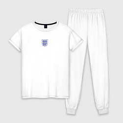 Пижама хлопковая женская Домашняя форма Сборной Англии, цвет: белый